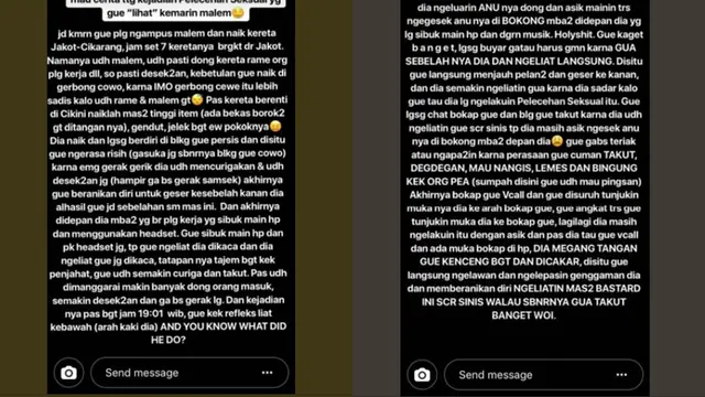 Viral, Kisah Saksi Pelecehan Seksual di KRL Dikejar Pelaku