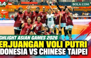 Highlight Asian Games 2026: Perjuangan Voli Putri Indonesia vs Chinese Taipei, Finis Posisi Keenam