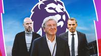 Liga Inggris - Erik ten Hag, Roy Hodgson, Brendan Rodgers (Bola.com/Adreanus Titus)