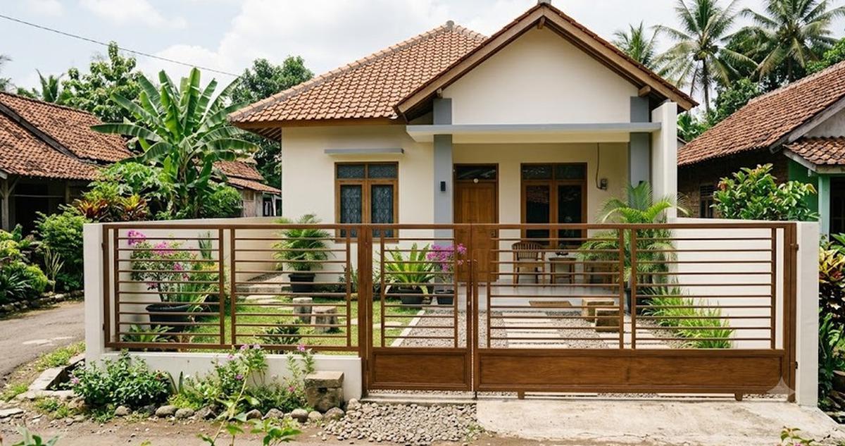 Warna Cat Pagar yang Cocok untuk Rumah Minimalis Kampung (AI Generated)