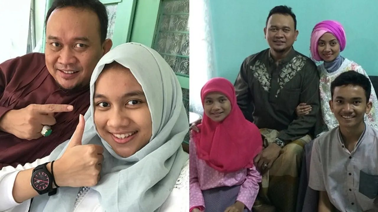 Jarang Terkespos, Ini 6 Potret Kebersamaan Cak Lontong dan Kedua Anaknya