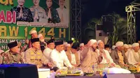 Sekretaris Jenderal Gerindra Ahmad Muzani menghadiri acara Maulid Nabi serta sholawat berjamaah bersama Habib Syech bin Abdul Qodir Assegaf di Kemayoran, Jakarta Pusat, Sabtu (1/10/2022). (Dokumentasi Gerindra).