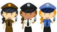 Ilustrasi Polwan, polisi wanita.&nbsp;(Image by brgfx on Freepik)