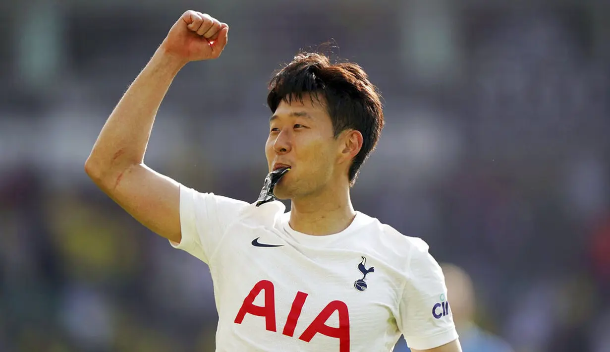 Pemain asal Korea Selatan itu mengakhiri musim 2021/2022 dengan menggelontorkan 23 gol. (Joe Giddens/PA via AP)