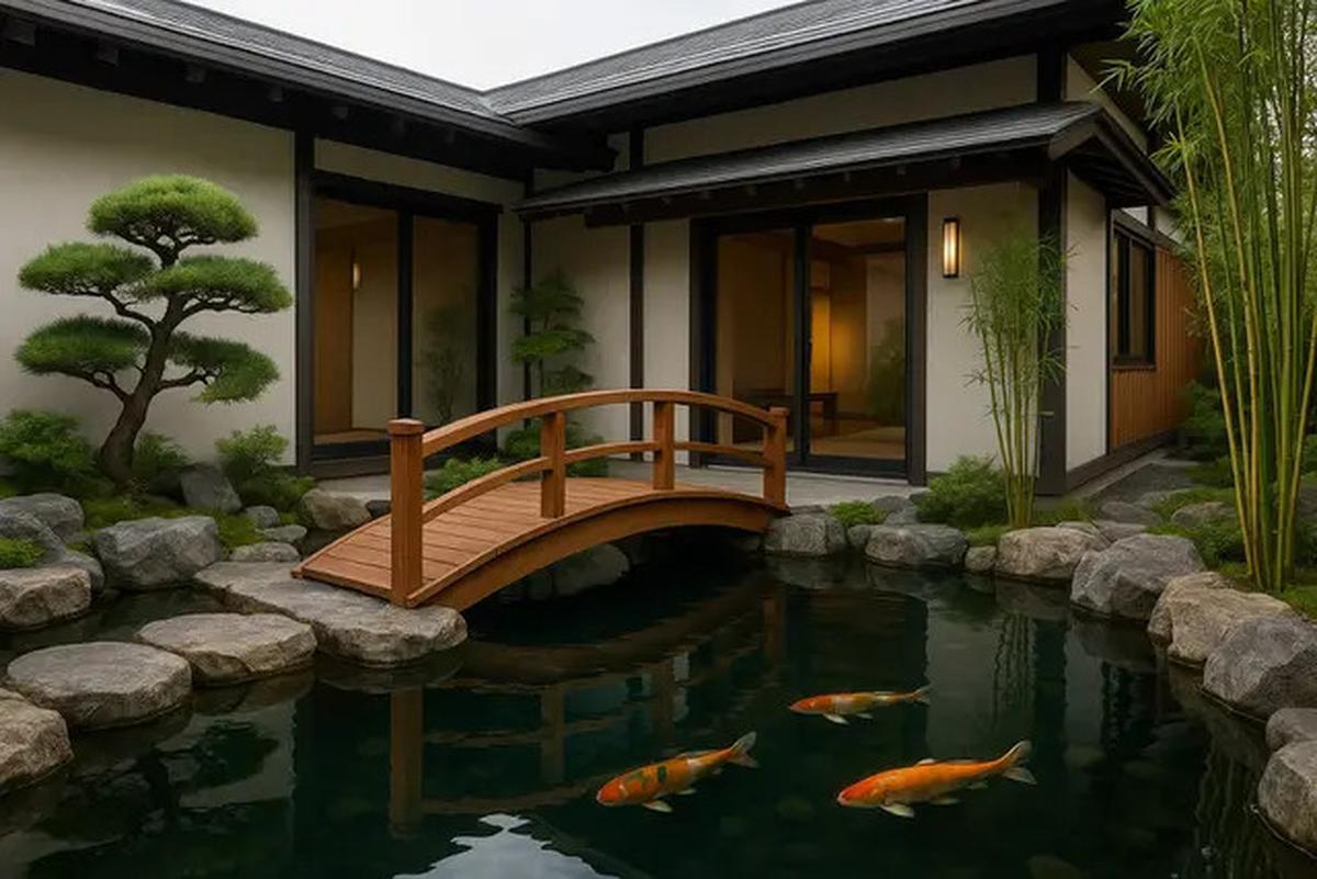 7 Inspirasi Model Rumah Sederhana dengan Kolam Ikan di Depan, Jadi Tren di 2025