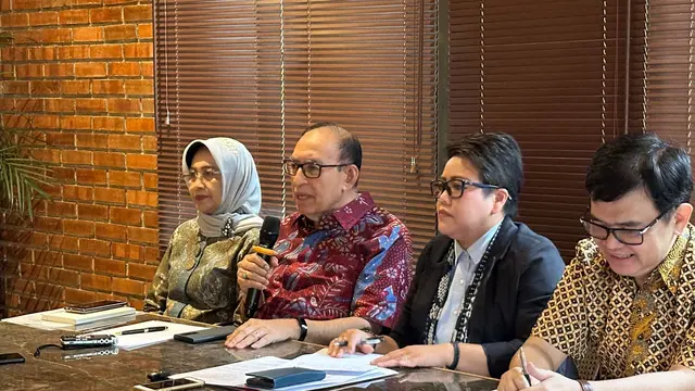 Konferensi pers jelang acara Konferensi Internasional Literasi Keagamaan Lintas Budaya (LKLB) yang diselenggarakan oleh Kementerian Luar Negeri RI dan Institut Leimena, Jakarta, Jumat (5/7/2024). (Liputan6/Benedikta Miranti)