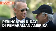 TOM HANKS, STEVEN SPIELBERG TIBA UNTUK UPACARA PERINGATAN D-DAY DI PEMAKAMAN AMERIKA DI NORMANDIA