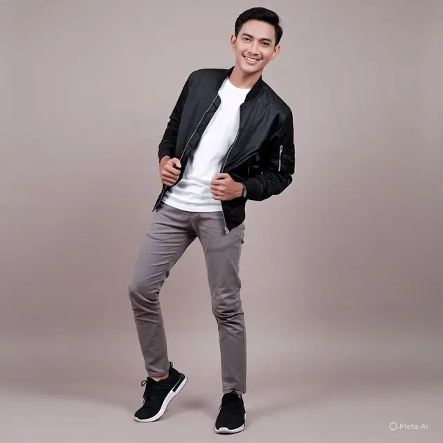 Outfit Kuliah Pria Plain T-shirt + Outer