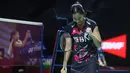 <p>Selebrasi kemenangan pebulu tangkis tunggal putri Indonesia, Ester Nurumi Tri Wardoyo setelah mengalahkan wakil Jepang, Nozomi Okuhara pada laga babak 32 besar Indonesia Open 2024 di Istora Senayan, Jakarta, Selasa (4/6/2024). Ester Nurumi Tri Wardoyo menang dua game langsung 21-17, 21-16. (Bola.com/M Iqbal Ichsan)</p>