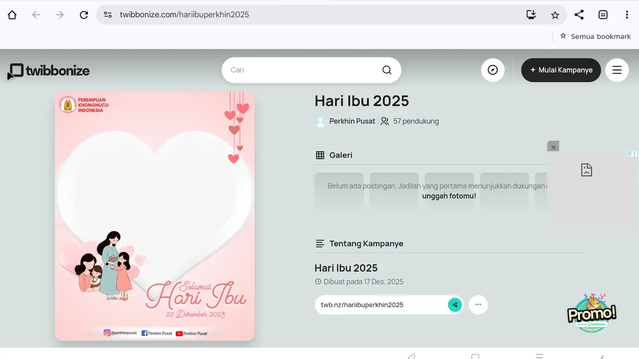 Desain Twibbon Hari Ibu Gratis