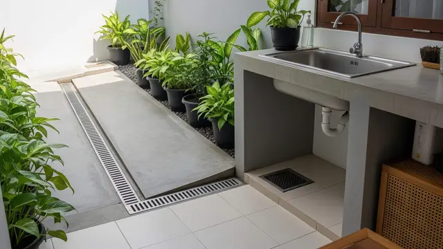 Ide Area Cuci Piring Outdoor yang Tidak Becek untuk Rumah Minimalis Anda