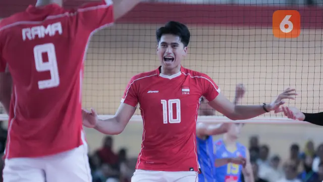 Foto: Timnas Voli Putra Indonesia vs Filipina pada leg kedua SEA V League 2025