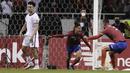 Sementara gol kedua dicetak oleh Anthony Contreras (tengah) pada menit ke-59. (AP/Moises Castillo)