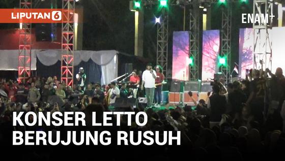 VIDEO: Konser Musik Letto Band di Tuban Berujung Ricuh Tawuran antar Penonton