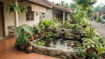 10 Tanaman yang Cocok Dipadukan dengan Kolam Mini di Teras, Ide Percantik Depan Rumah