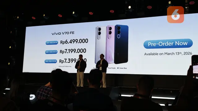 Harga Vivo V70 dan V70 FE. Liputan6.com/Yuslianson