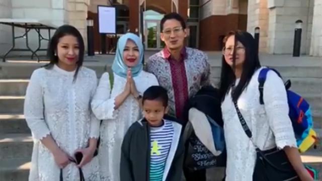 Gaya Keluarga Sandiaga Uno Rayakan Idul Fitri di Amerika 