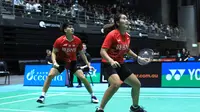 Ganda campuran Indonesia Adnan Maulana/Nita Violina Marwah lolos ke perempat final Australia Open 2022 setelah menyingkirkan pasangan Jepang Yujiro Nishikawa/Saori Ozaki&nbsp;di Quay Centre, Sydney Olympic Park, Sydney, Kamis (17/11) sore WIB. (foto: PBSI)