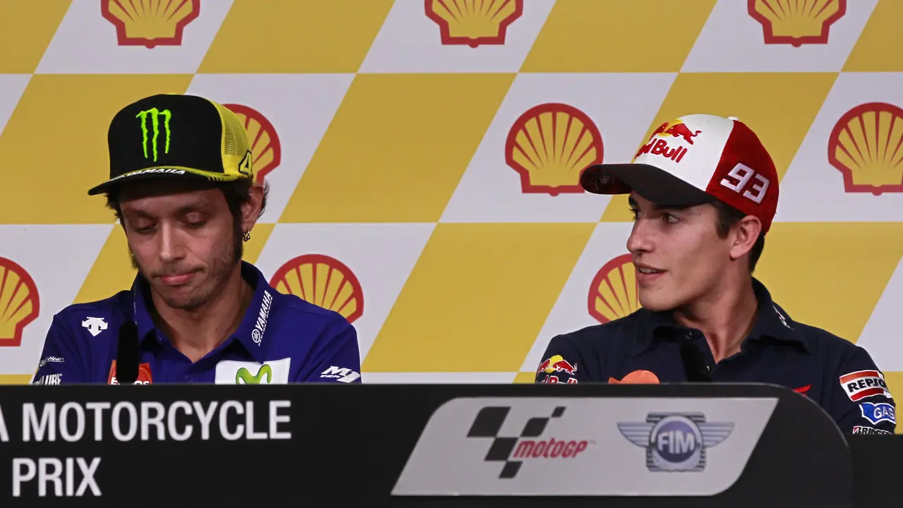Ekspresi Rossi dan Marquez Di Sepang