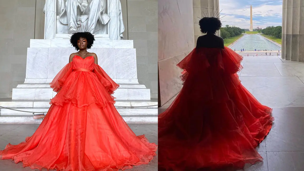 gaun prom viral