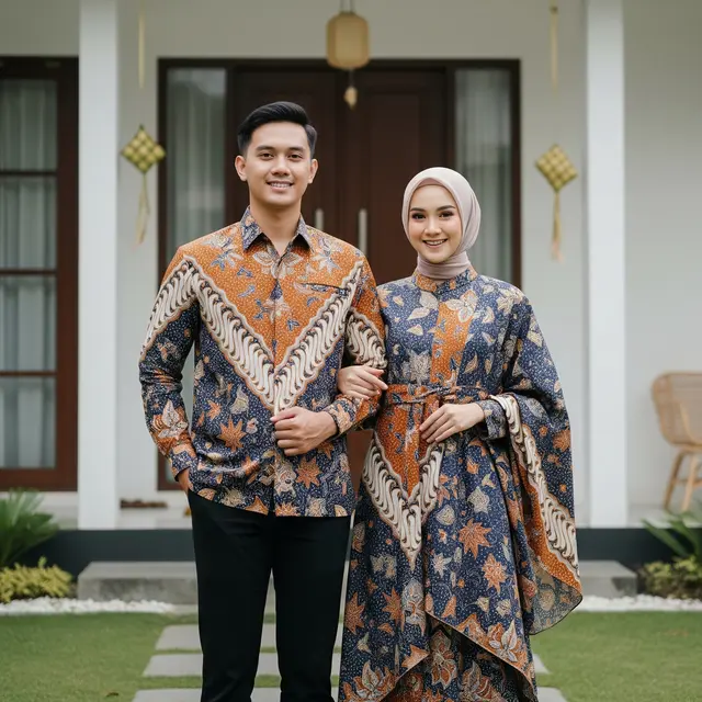 Baju Lebaran Keluarga Muda Cocok untuk Silaturahmi ke Mertua (Gemini AI)