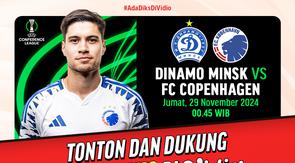 Jadwal pertandingan Liga Konferensi UEFA Dinamo Minsk vs Copenhagen pada matchweek ke 4 di Vidio. (sum. doc. vidio.com)