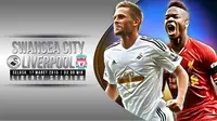 Swansea City vs Liverpool (Liputan6.com/Ari Wicaksono)