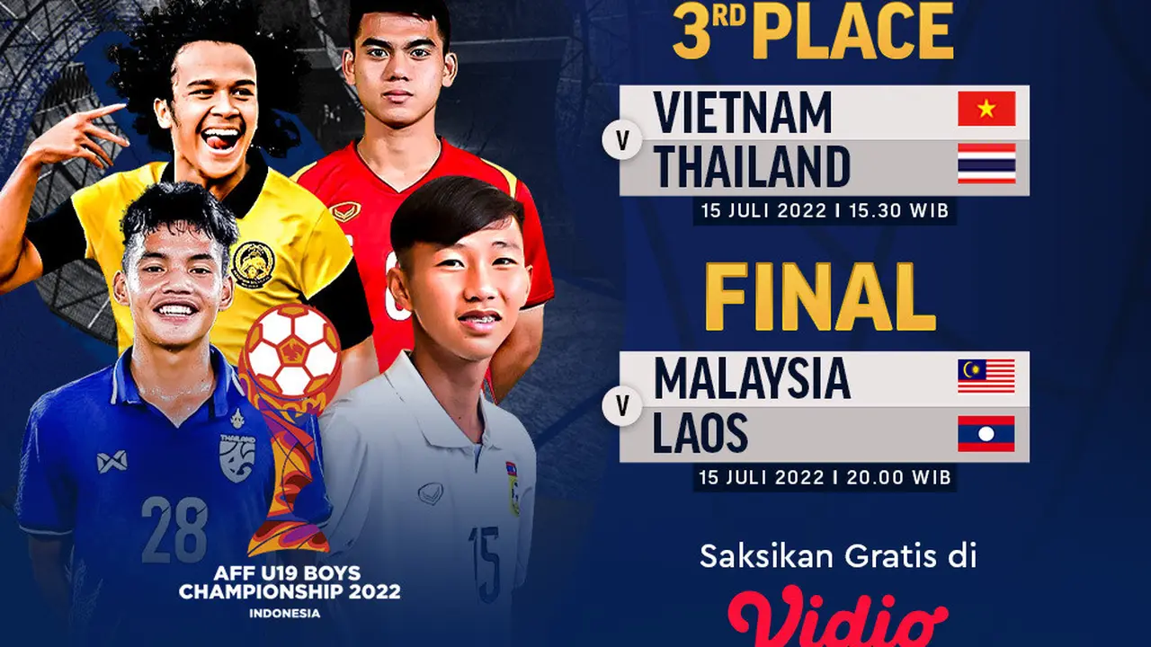 Jadwal dan Live Streaming Final Piala AFF U-19 2022 di Vidio Hari Ini