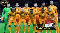 Timnas Belanda dinilai paling siap tempur di panggung Piala Dunia 2022, lantaran sudah menyimpan tenaga. Mereka punya kapasitas menjadi jawara di Qatar, benarkah? (AFP/John Thys)