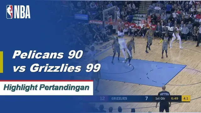 Cuplikan Pertandingan NBA : Pelicans 90 VS Grizzlies 99