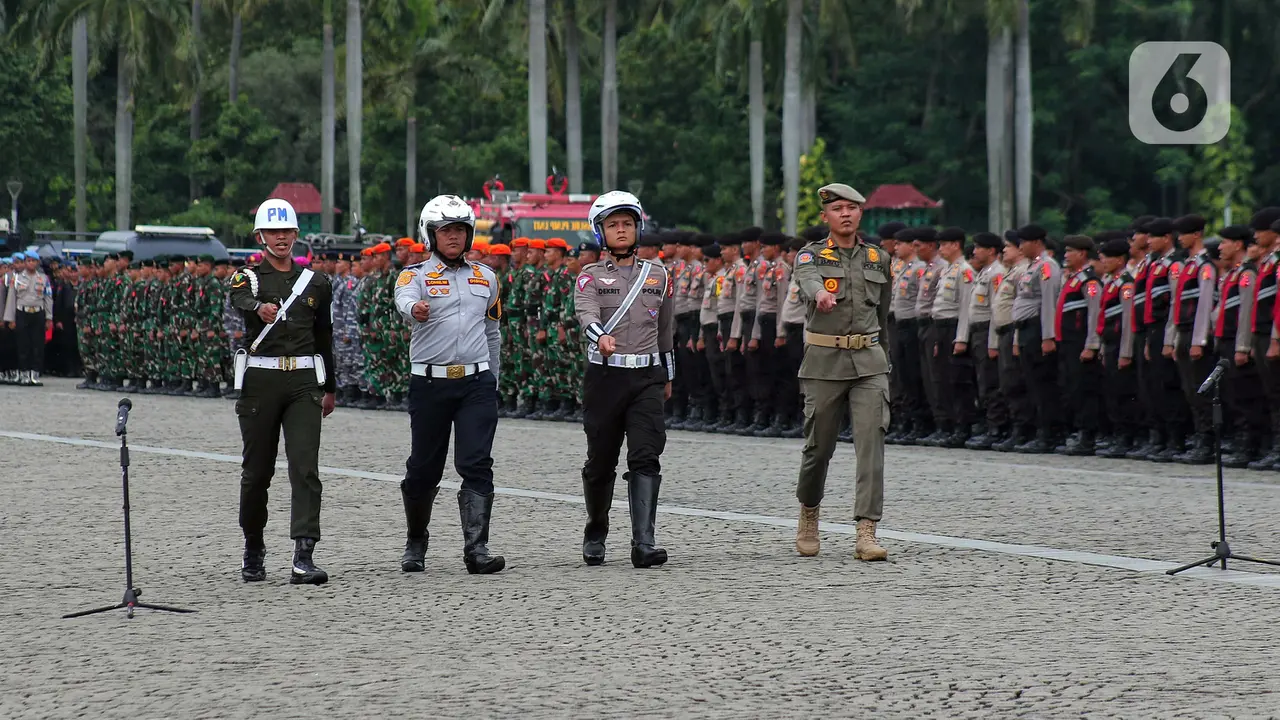 Panglima TNI dan Kapolri Pimpin Apel Operasi Lilin 2022 di Monas