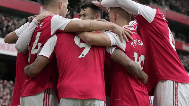 Arsenal ketika melawan Leeds United di Premier League.