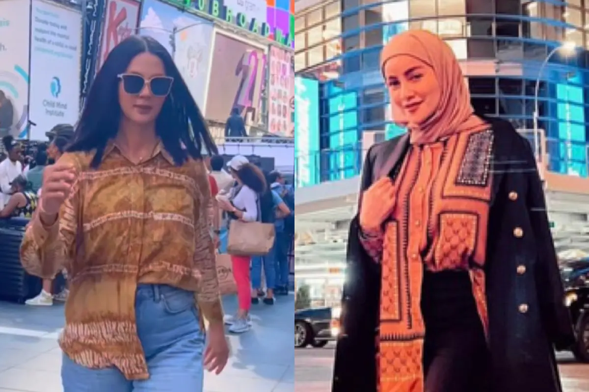 Paula Verhoeven dan Olla Ramlan di New York Fashion Week
