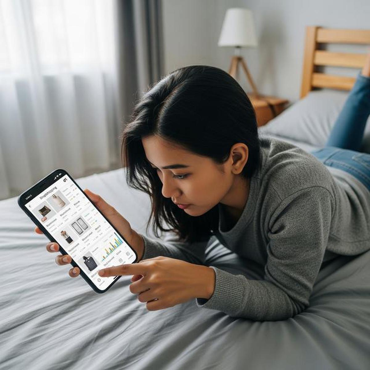 Ilustrasi Dropshipping Menggunakan HP