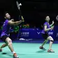 Ganda campuran Indonesia Praveen Jordan/Debby Susanto dikalahkan pasangan nomor satu dunia Zhang Nan/Zhao Yunlei di perempat final China Open Super Series Premier 2015, Jumat (13/11/2015). (Liputan6.com/Humas PP PBSI)