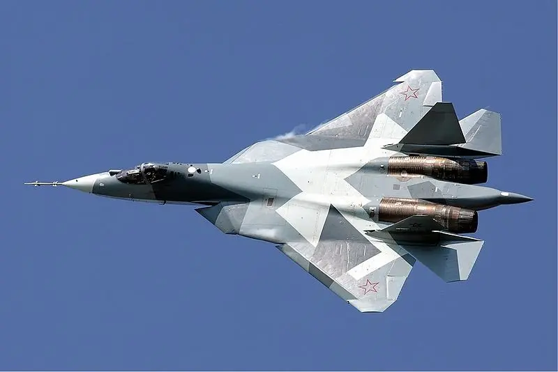 Jet tempur Rusia Sukhoi T-50 (Wikimedia Commons)