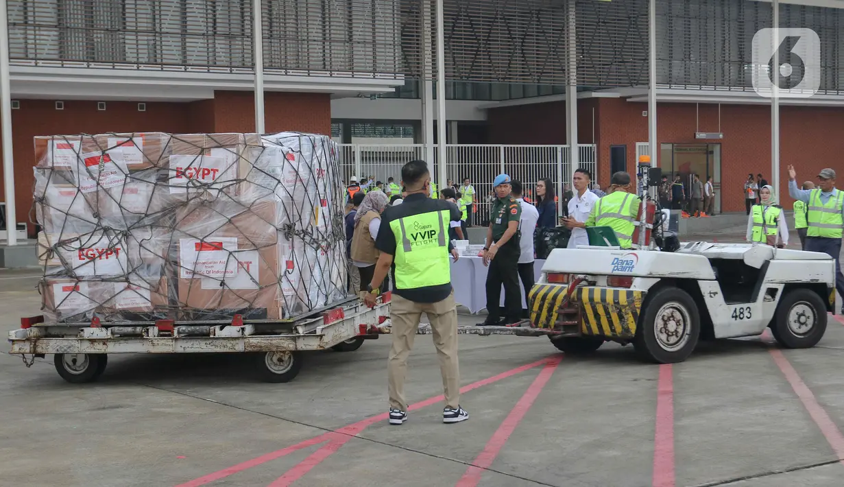 Bantuan tersebut diperkirakan akan tiba di Kairo, Mesir pada Kamis (4/4/2024). (Liputan6.com/Herman Zakharia)