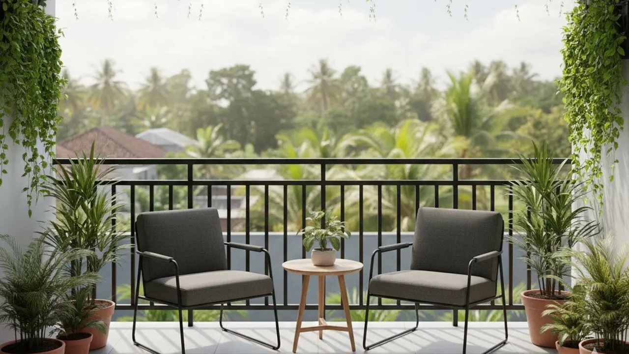 Model Teras Balkon yang Bikin Santai Terbaru 2025
