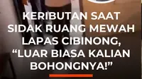 Ombudsman menemukan sejumlah fasilitas mewah berstandar apartemen saat menggelar inspeksi mendadak (sidak) di Lembaga Pemasyarakatan (Lapas) Kelas IIA Cibinong, Kabupaten Bogor, Jawa Barat, Rabu 23 September 2026. Saat proses sidak, sempat terjadi keributan. Tim Ombudsman ada yang sampai terjepit...