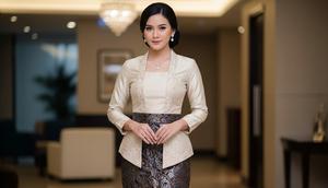 Model Atasan Kutubaru Bawahan Kain Batik yang Memukau. Foto: Gemini