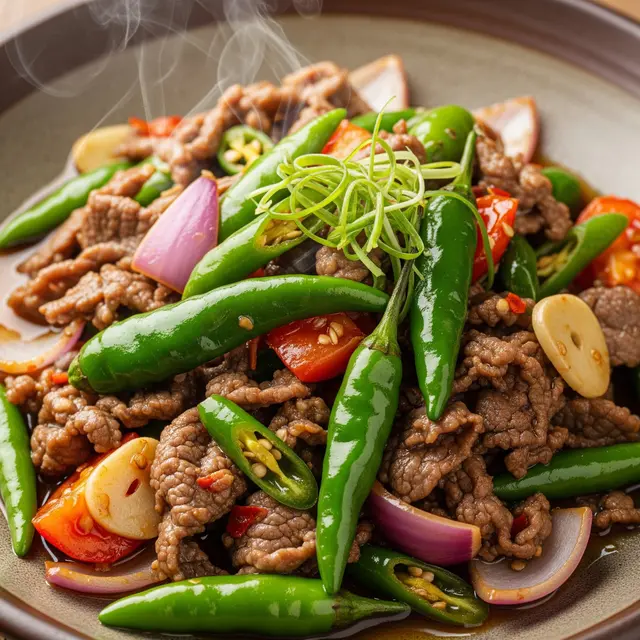 Cara Membuat Tumis Daging Cabai Hijau dari Daging Kurban