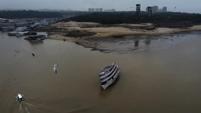 Di Amazon Brasil, Sungai-sungai Turun ke Level Terendah Selama Musim Kemarau