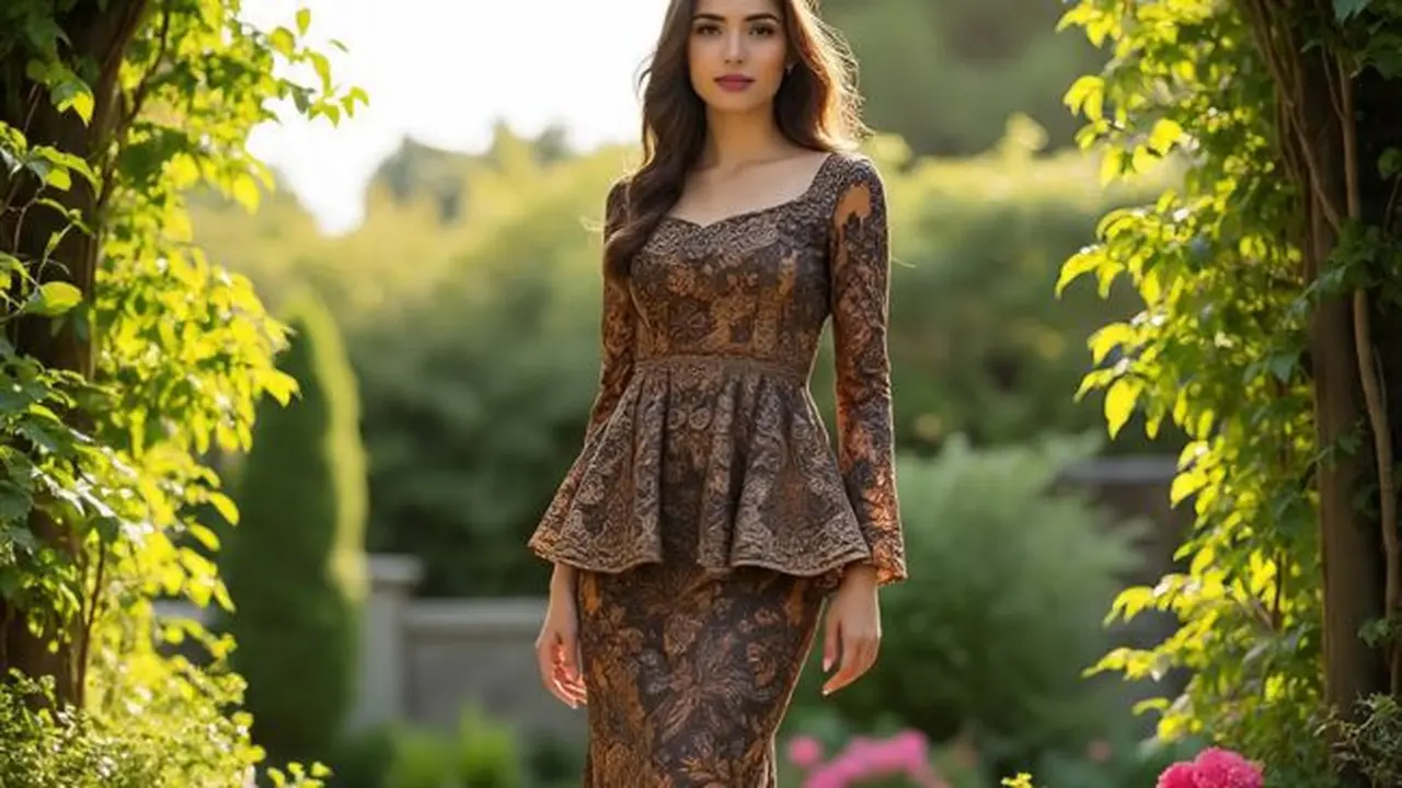 Ilustrasi Dress Batik (Sumber Gambar: Meta AI)