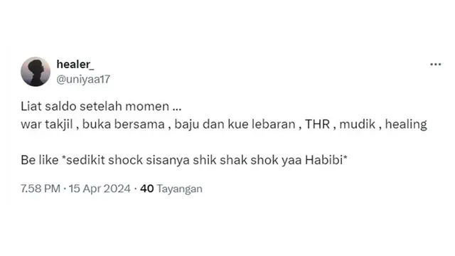 6 Cuitan Netizen Lihat Saldo ATM Setelah Lebaran, Bikin Senyum Getir