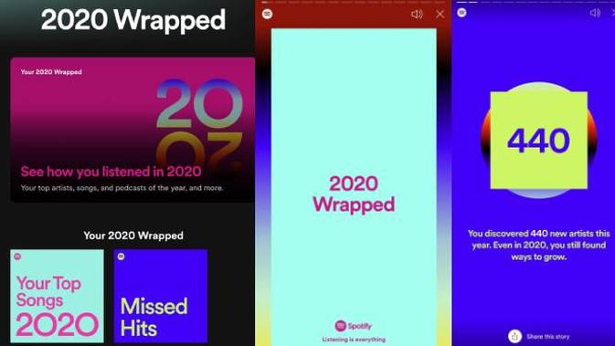 Cara Bikin Spotify Wrapped 2020 dan Bagikan ke Media Sosial - Tekno Liputan6.com