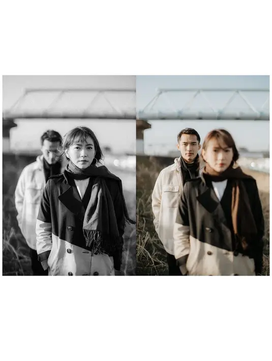 Sederet potret prewedding mereka diunggah di akun Instagram pribadi milik Shanju. [Foto: IG/shanju].