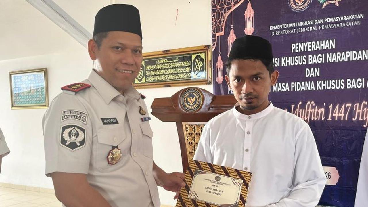 452 Warga Binaan Lapas Garut Terima Remisi Lebaran, Dua Langsung Bebas