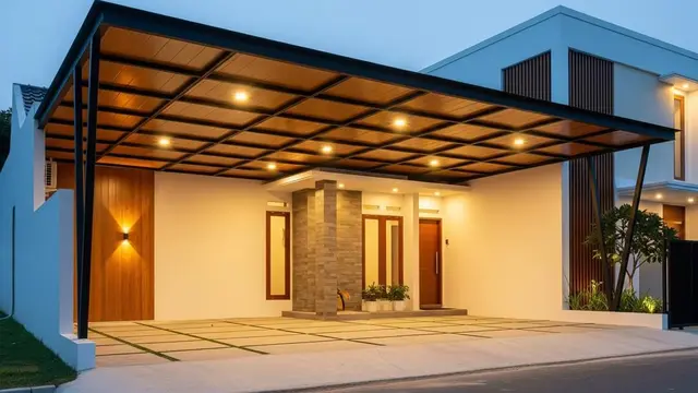 Inspirasi Carport Hemat Tempat tapi Terlihat Luas
