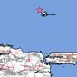 Gempa Magnitudo 4,1 menggetarkan wilayah Tuban Jatim, Rabu (29/5/2024). (Liputan6.com/ Dok BMKG)