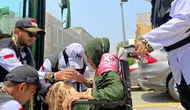 Sebanyak 300 jemaah haji lansia dan disabilitas non-mandiri dipindahkan ke hotel transit untuk persiapan mengikuti safari wukuf di Arafah. (Foto: Kemenag)